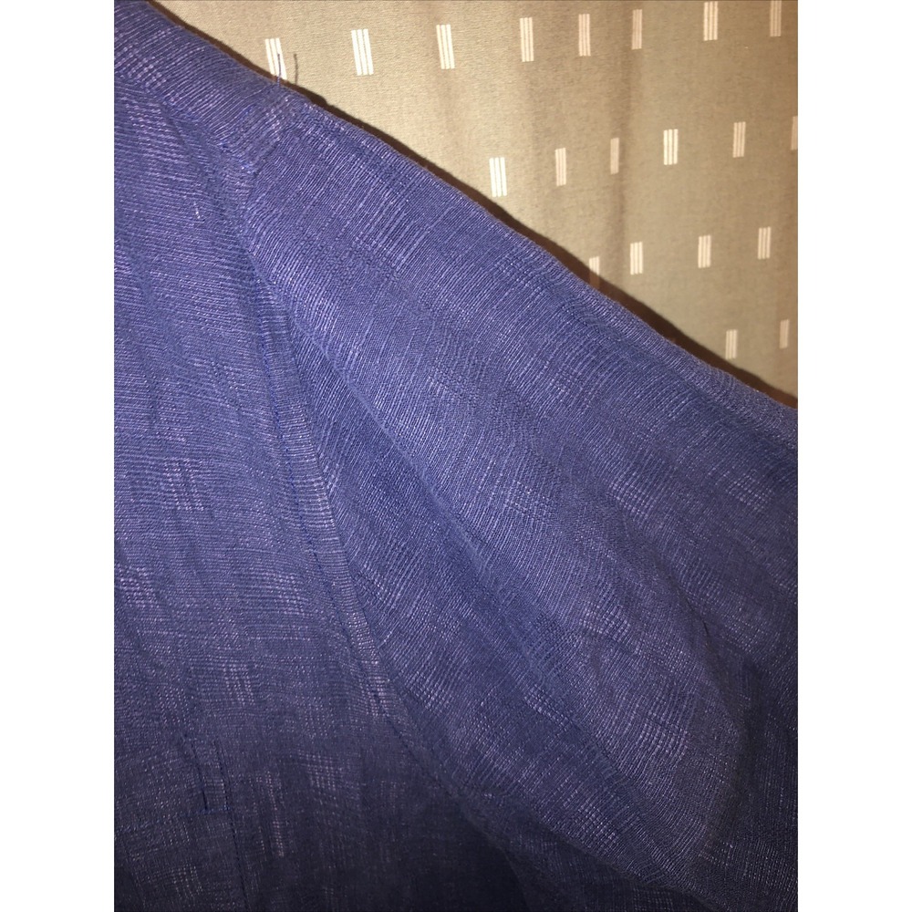Tasso Elba Island Linen Blend Men's Navy Blue Button Down Shirt Size 4XL MSRP$65 - Picture 8 of 10